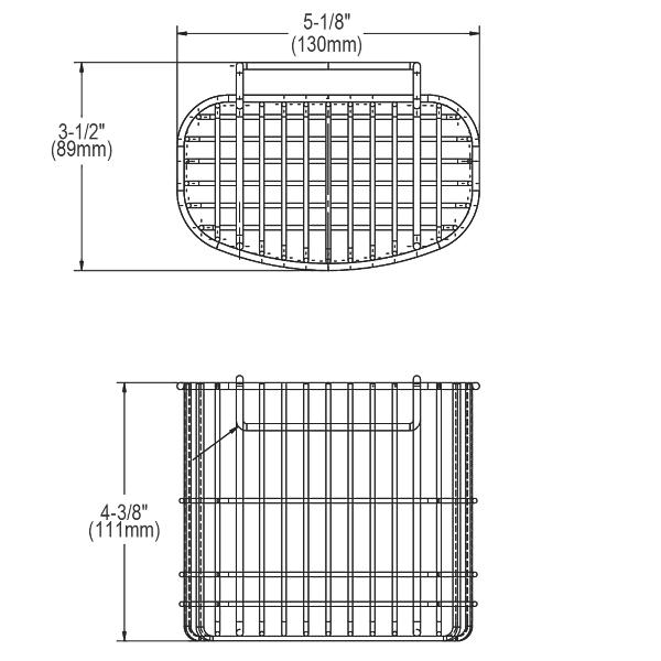 Elkay LKWUCSS Stainless Steel 3-1/2" x 5-1/8" x 4-3/8" Utensil Caddy