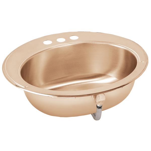 Elkay LLVR1916-CU CuVerro Antimicrobial Copper 19-5/8" x 16-11/16" x 6" Single Bowl Drop-in Bathroom Sink