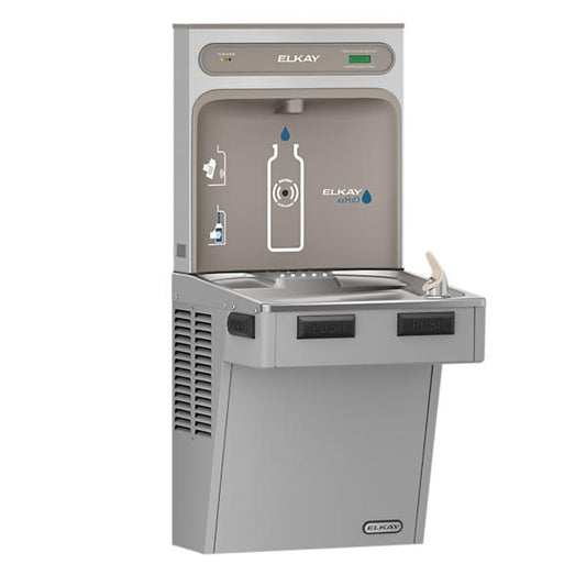 Elkay LMABF8WSLK ezH2O® Bottle Filling Station with Mechanically Activated Single ADA Cooler Filtered Refrigerated Light Gray