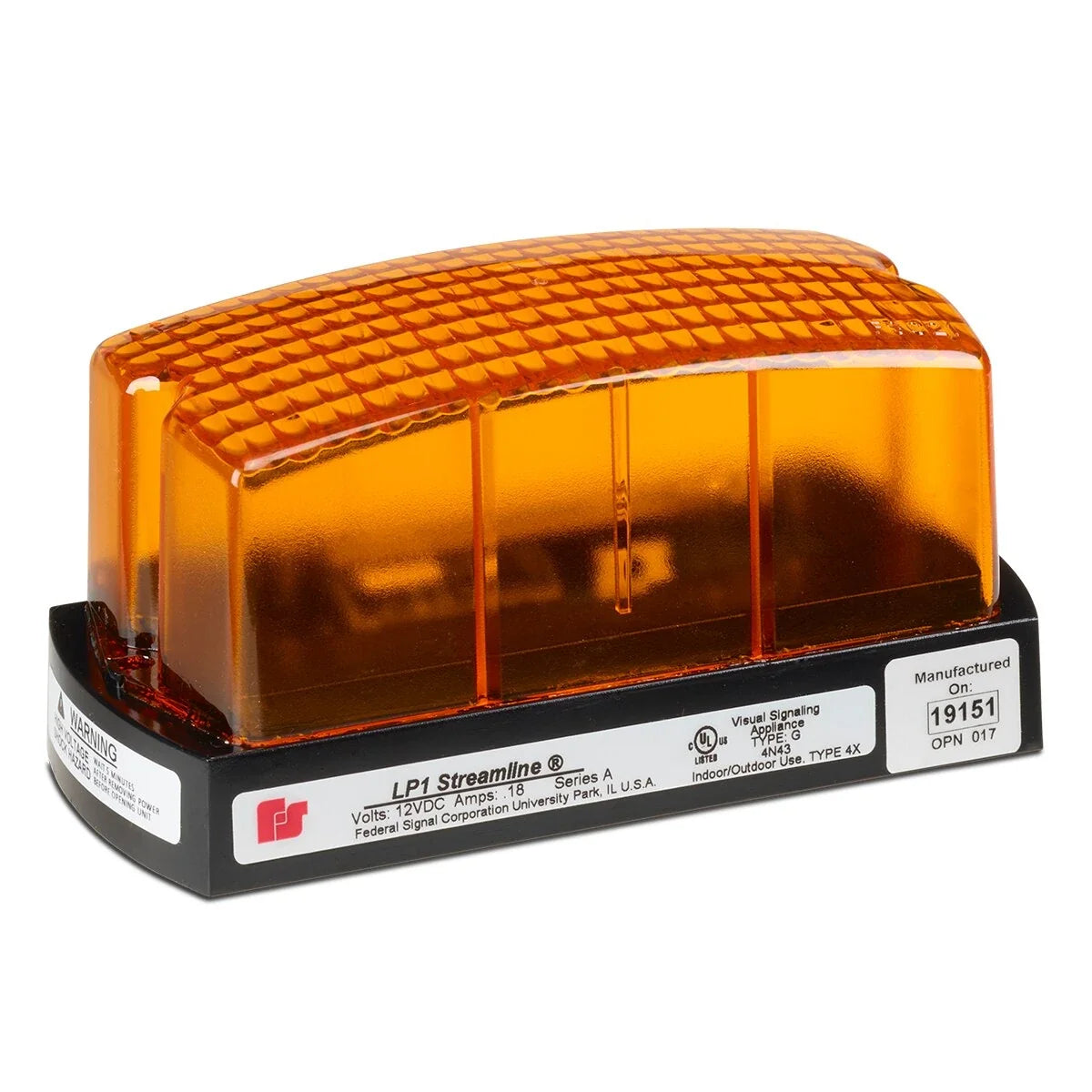 Federal Signal LP1-012A StreamLine® Low Profile Mini Strobes, Amber