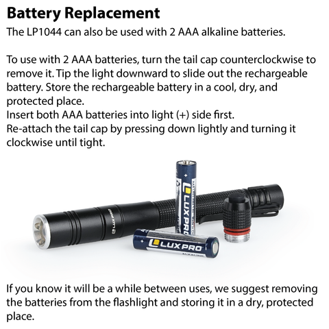 LUXPRO LP1044 Rechargeable Focusing Penlight 360 Lumen LED Flashlight, 6 Pieces Tray