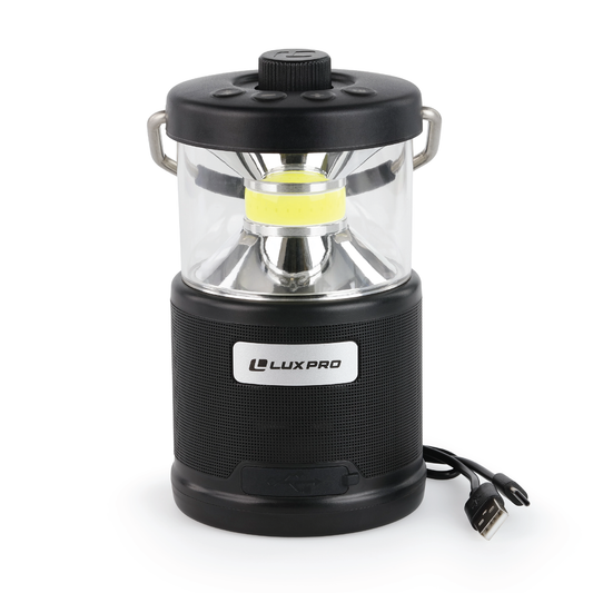 LUXPRO LP1530 Rechargeable 572 Lumen Lantern with Bluetooth Speaker, 6 Pieces Case