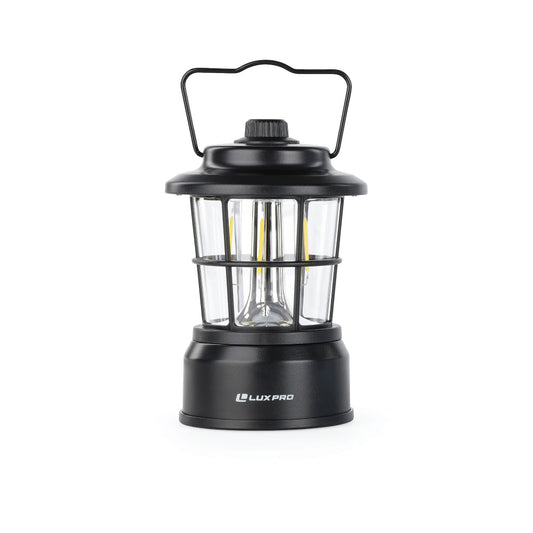 LUXPRO LP1535BK 265 Lumen Retro LED Lantern, Black