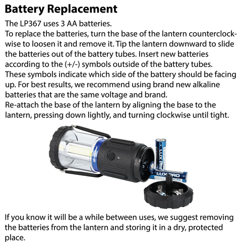 LUXPRO LP367 Mini Rugged 150 Lumen LED Lantern, 6 Pieces Case