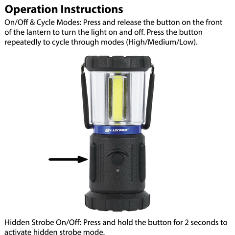 LUXPRO LP367 Mini Rugged 150 Lumen LED Lantern, 6 Pieces Case