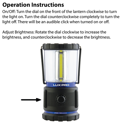 LUXPRO LP369 3C Rugged 750 Lumen LED Lantern, 4 Pieces Case