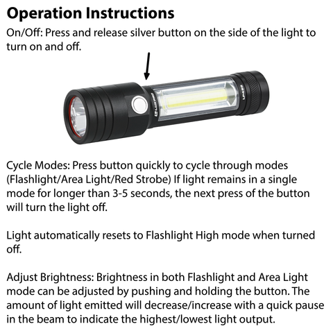 LUXPRO LP485 Utility 537 Lumen LED Flashlight and Work Light, 6 Pieces Tray