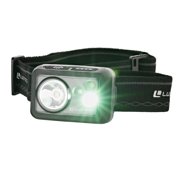 LUXPRO LP735 Tricolor Waterproof LED Headlamp, 8 Pieces Tray