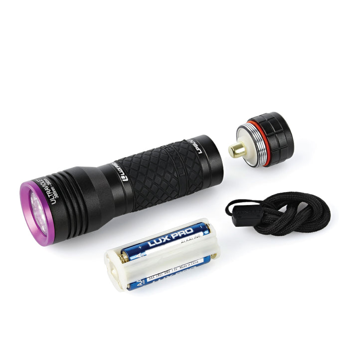 LUXPRO LP9UV Mini Ultra Violet Flashlight with Lanyard, 20 Pieces Tray