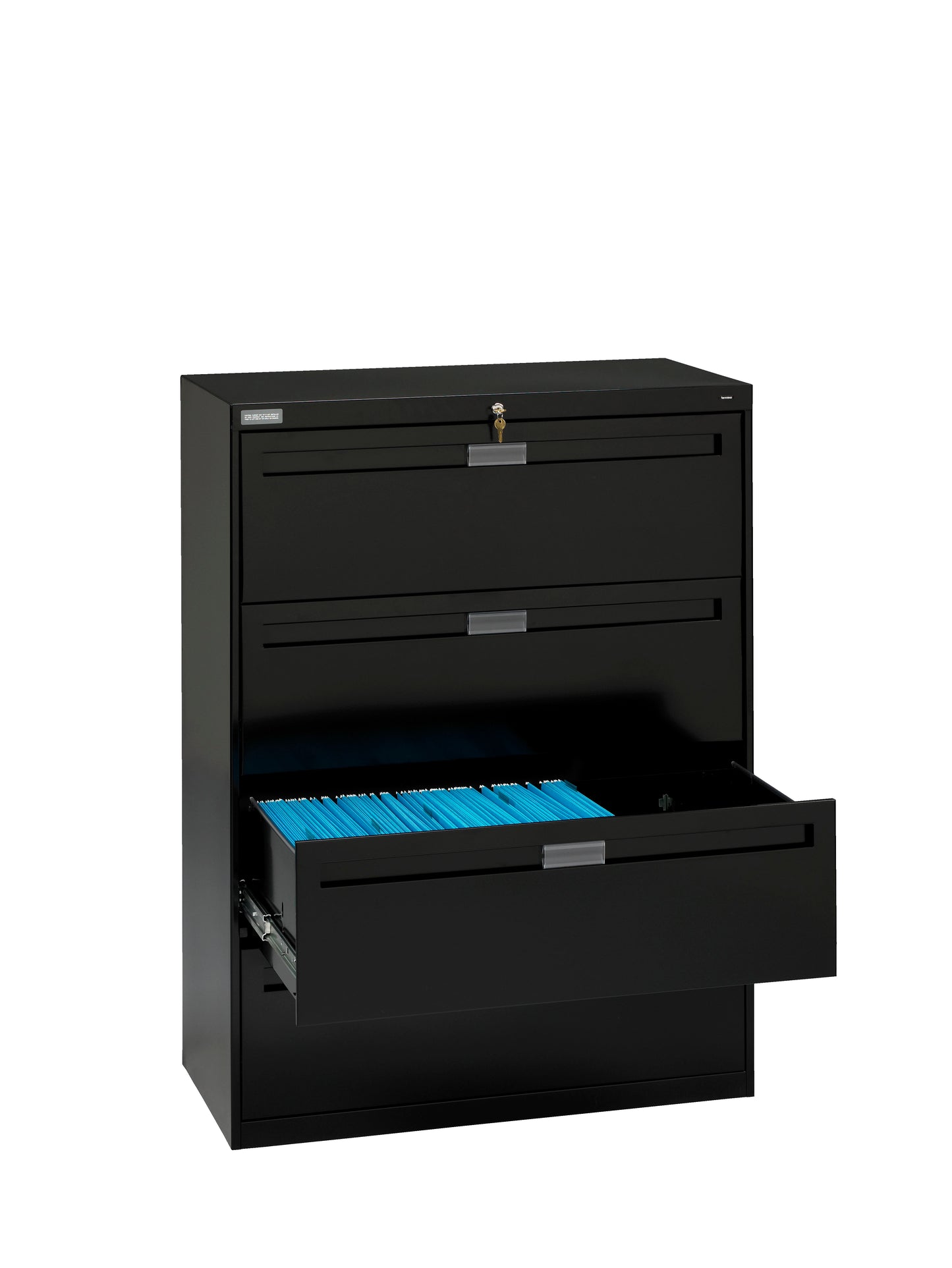 Tennsco LPL3648L40 4 High Lateral Files With Fixed Drawer Fronts