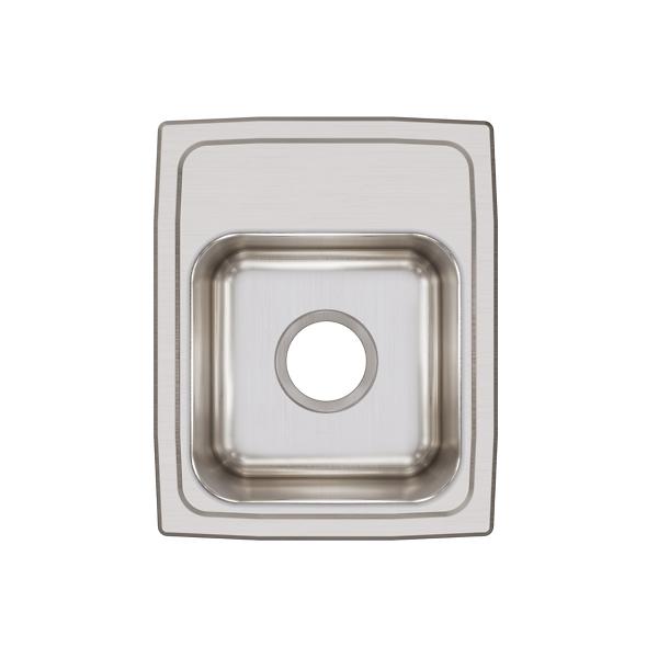 Elkay LRQ1316 Lustertone® Classic Stainless Steel 13" x 16" x 7-5/8" Single Bowl Drop-in Sink with Quick-clip