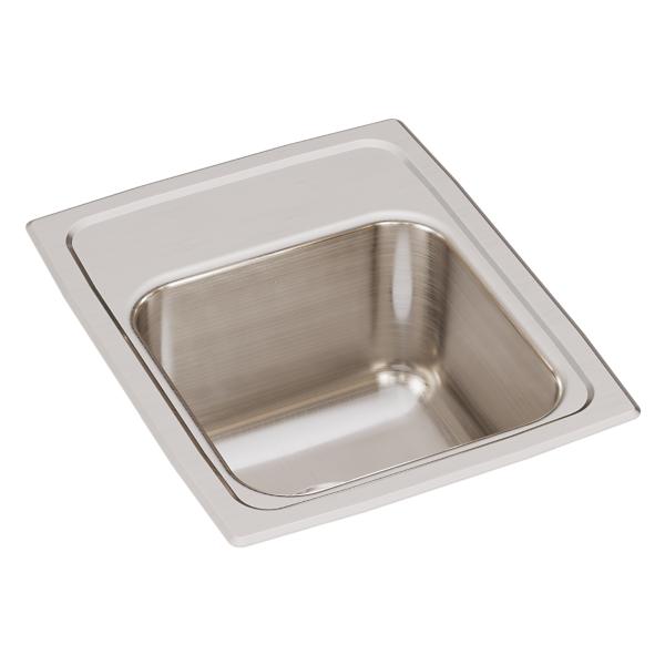 Elkay LRQ1316 Lustertone® Classic Stainless Steel 13" x 16" x 7-5/8" Single Bowl Drop-in Sink with Quick-clip