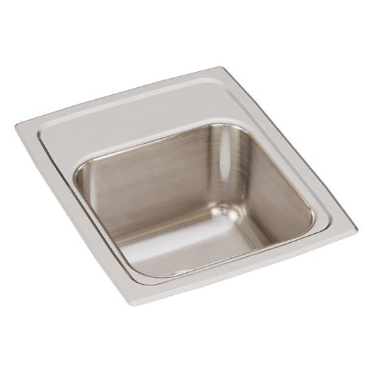 Elkay LRQ1316 Lustertone® Classic Stainless Steel 13" x 16" x 7-5/8" Single Bowl Drop-in Sink with Quick-clip