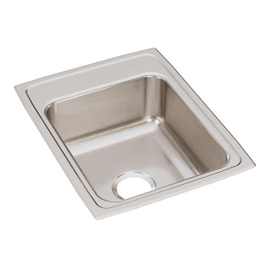 Elkay LR1722 Lustertone® Classic Stainless Steel 17" x 22" x 7-5/8" Single Bowl Drop-in Sink