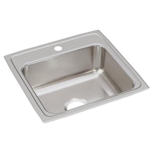 Elkay LR1919 Lustertone® Classic Stainless Steel 19-1/2" x 19" x 7-1/2" Single Bowl Drop-in Sink