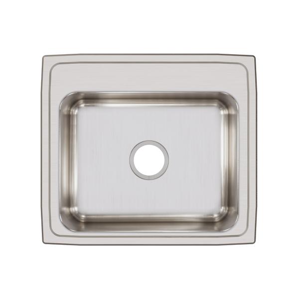 Elkay LRQ2219 Lustertone® Classic Stainless Steel 22" x 19-1/2" x 7-5/8" Single Bowl Drop-in Sink with Quick-clip