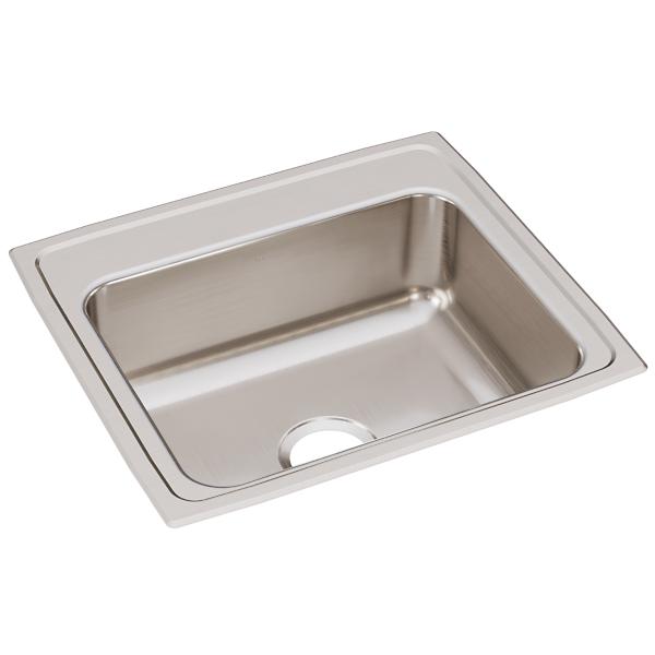 Elkay LRQ2219 Lustertone® Classic Stainless Steel 22" x 19-1/2" x 7-5/8" Single Bowl Drop-in Sink with Quick-clip