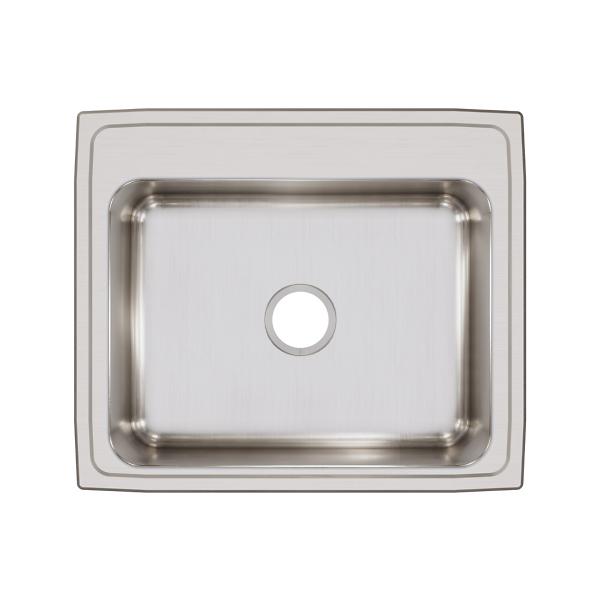 Elkay LRQ2521 Lustertone® Classic Stainless Steel 25" x 21-1/4" x 7-7/8" Single Bowl Drop-in Sink with Quick-clip