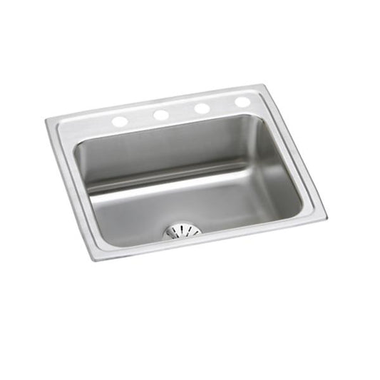 Elkay LR2521PD Lustertone® Classic Stainless Steel 25" x 21-1/4" x 7-7/8" Single Bowl Drop-in Sink with Perfect Drain®