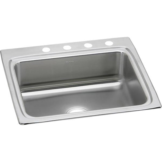 Elkay LRQ2522 Lustertone® Classic Stainless Steel 25" x 22" x 8-1/8" Single Bowl Drop-in Sink with Quick-clip