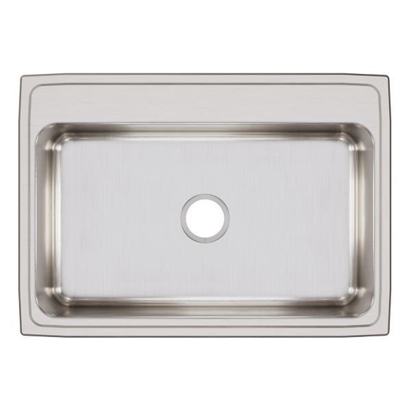 Elkay LRQ3122 Lustertone® Classic Stainless Steel 31" x 22" x 7-5/8" Single Bowl Drop-in Sink with Quick-clip