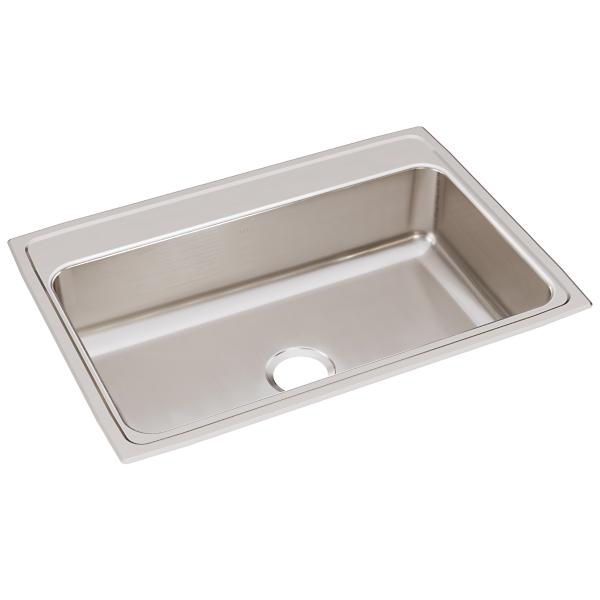 Elkay LRQ3122 Lustertone® Classic Stainless Steel 31" x 22" x 7-5/8" Single Bowl Drop-in Sink with Quick-clip