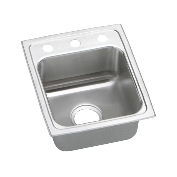 Elkay LRADQ1316652 Lustertone® Classic Stainless Steel 13" x 16" x 6-1/2" 2-Hole Single Bowl Drop-in ADA Sink with Quick-clip