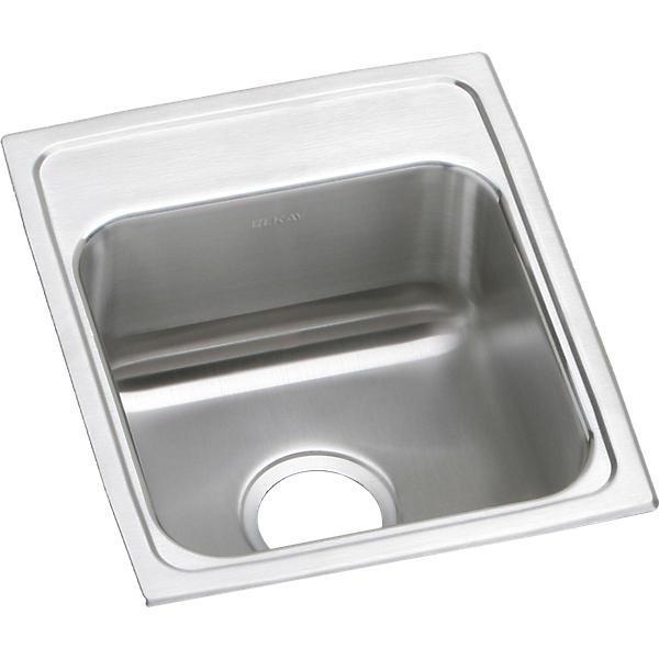 Elkay LRADQ151760 Lustertone® Classic Stainless Steel 15" x 17-1/2" x 6" Single Bowl Drop-in ADA Sink with Quick-clip