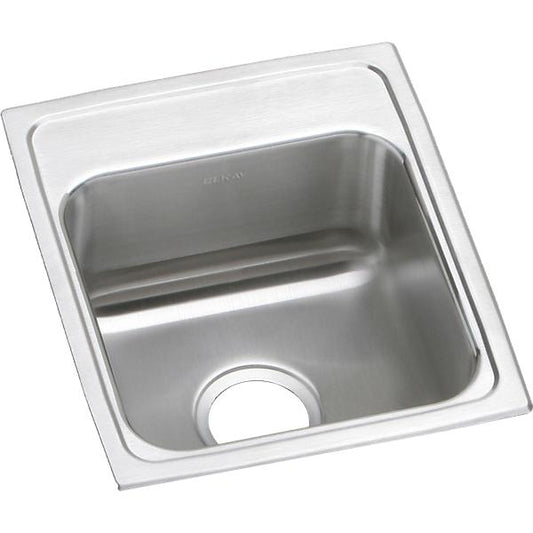 Elkay LRADQ151765 Lustertone® Classic Stainless Steel 15" x 17-1/2" x 6-1/2" Single Bowl Drop-in ADA Sink with Quick-clip
