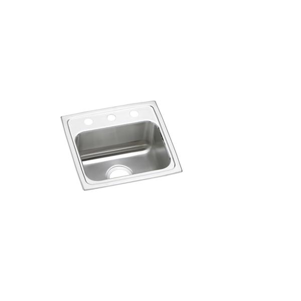 Elkay LRAD171655 Lustertone® Classic Stainless Steel 17" x 16" x 5-1/2" Single Bowl Drop-in ADA Sink