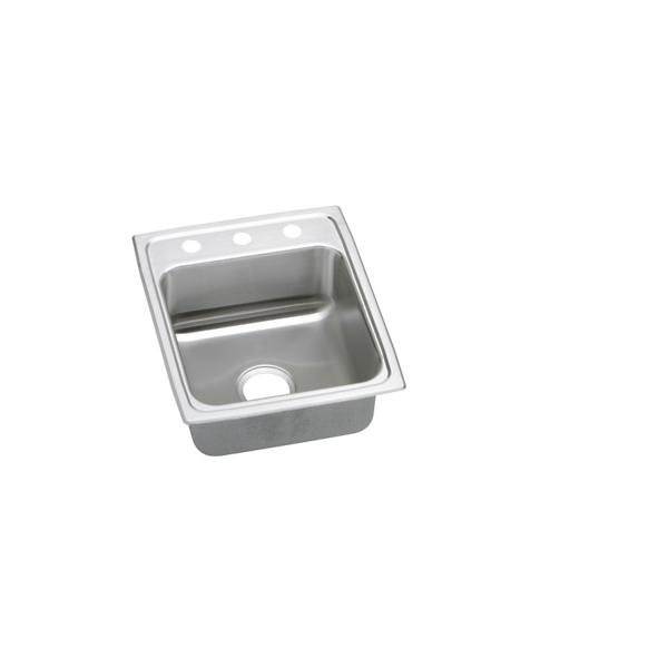 Elkay LRADQ172065 Lustertone® Classic Stainless Steel 17" x 20" x 6-1/2" Single Bowl Drop-in ADA Sink with Quick-clip