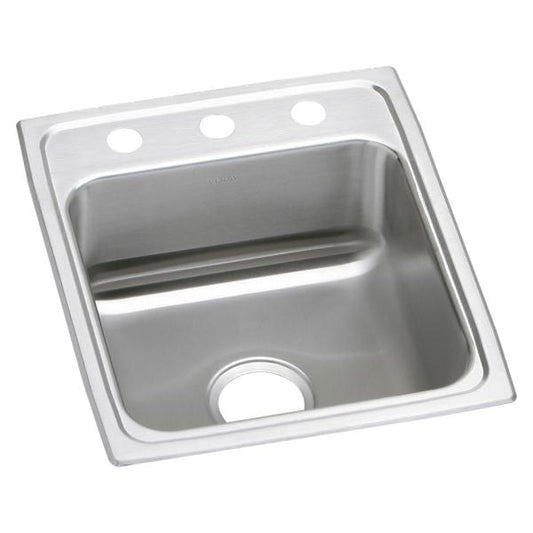 Elkay LRAD172055 Lustertone® Classic Stainless Steel 17" x 20" x 5-1/2" Single Bowl Drop-in ADA Sink