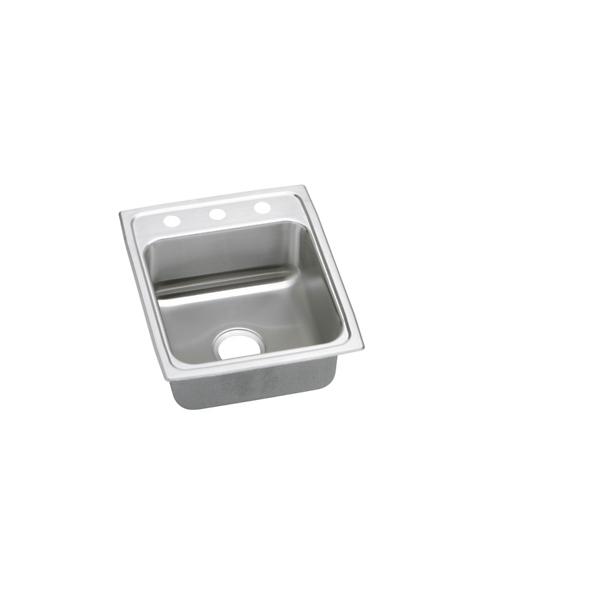 Elkay LRADQ172050 Lustertone® Classic Stainless Steel 17" x 20" x 5" Single Bowl Drop-in ADA Sink with Quick-clip