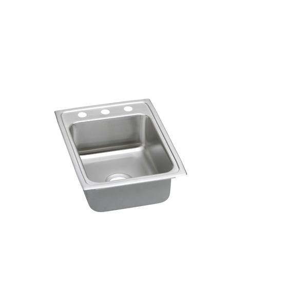 Elkay LRADQ172260 Lustertone® Classic Stainless Steel 17" x 22" x 6" Single Bowl Drop-in ADA Sink with Quick-clip