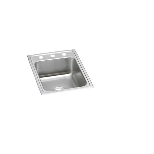 Elkay LRAD172255 Lustertone® Classic Stainless Steel 17" x 22" x 5-1/2" Single Bowl Drop-in ADA Sink