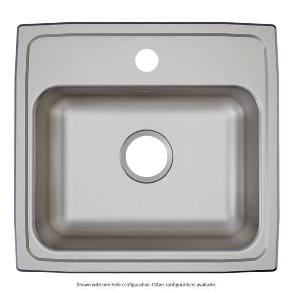 Elkay LRAD191855 Lustertone Classic Stainless Steel 19" x 18" x 5-1/2" Single Bowl Drop-in ADA Sink