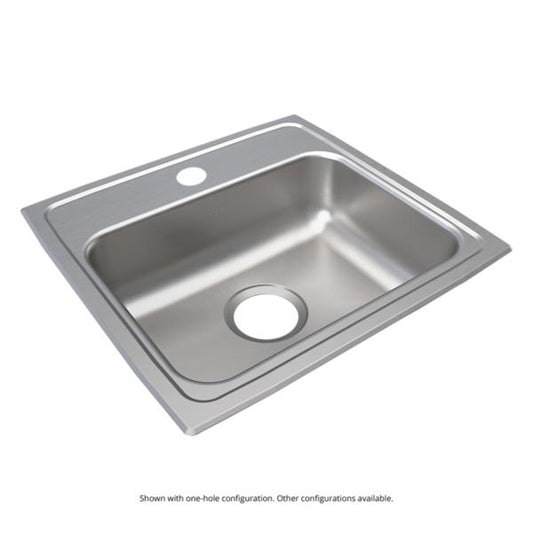 Elkay LRAD191855 Lustertone Classic Stainless Steel 19" x 18" x 5-1/2" Single Bowl Drop-in ADA Sink