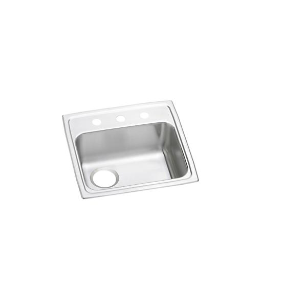 Elkay LRADQ191855L Lustertone® Classic Stainless Steel 19" x 18" x 5-1/2" Single Bowl Drop-in ADA Sink with Quick-clip
