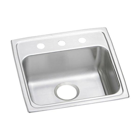 Elkay LRADQ191840 Lustertone® Classic Stainless Steel 19" x 18" x 4" Single Bowl Drop-in ADA Sink with Quick-clip