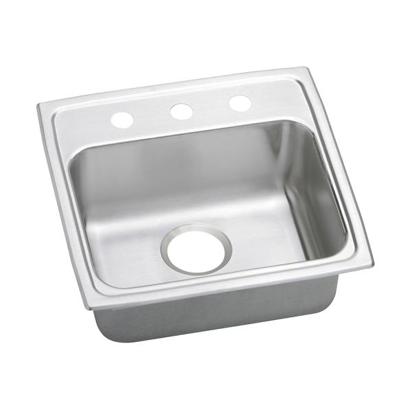 Elkay LRADQ191960 Lustertone® Classic Stainless Steel 19-1/2" x 19" x 6" Single Bowl Drop-in ADA Sink with Quick-clip