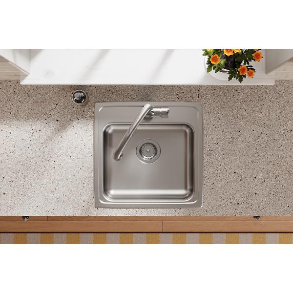 Elkay LRAD191950 Lustertone® Classic Stainless Steel 19-1/2" x 19" x 5" Single Bowl Drop-in ADA Sink