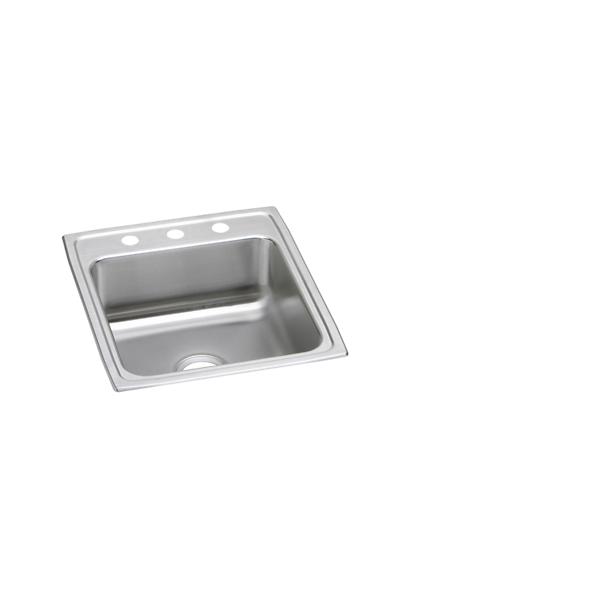 Elkay LRAD202260 Lustertone® Classic Stainless Steel 19-1/2" x 22" x 6" Single Bowl Drop-in ADA Sink