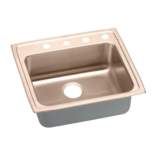 Elkay LRAD221945-CU CuVerro Antimicrobial Copper 22" x 19-1/2" x 4-1/2" Single Bowl Drop-in ADA Sink