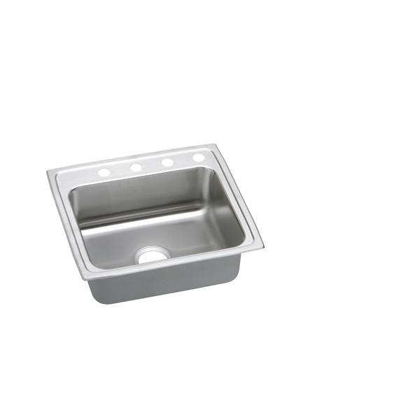 Elkay LRADQ221960 Lustertone® Classic Stainless Steel 22" x 19-1/2" x 6" Single Bowl Drop-in ADA Sink