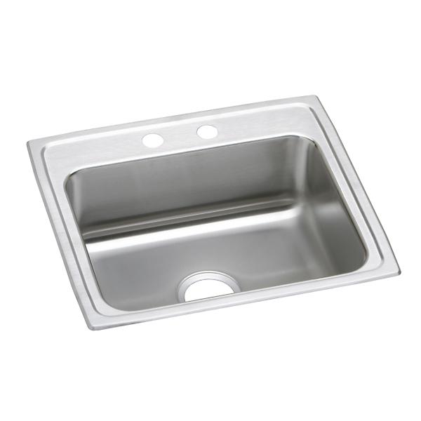 Elkay LRAD221960 Lustertone® Classic Stainless Steel 22" x 19-1/2" x 6" Single Bowl Drop-in ADA Sink