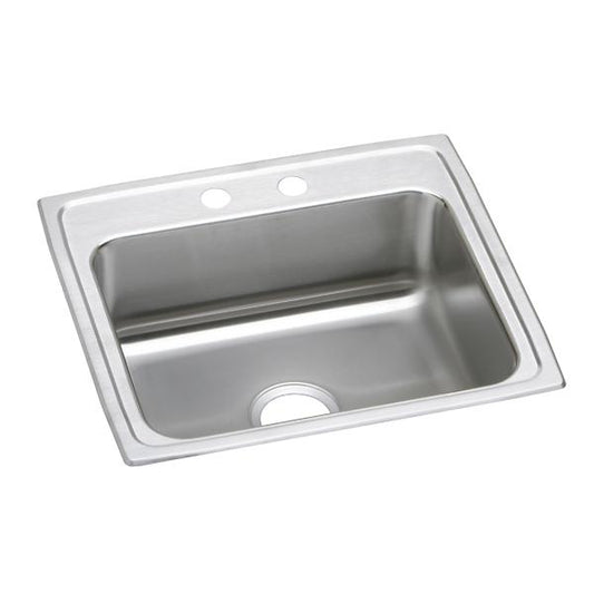 Elkay LRAD221955 Lustertone® Classic Stainless Steel 22" x 19-1/2" x 5-1/2" Single Bowl Drop-in ADA Sink