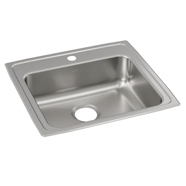 Elkay LRAD221965 Lustertone Classic Stainless Steel 22" x 19-1/2" x 6-1/2" Single Bowl Drop-in ADA Sink