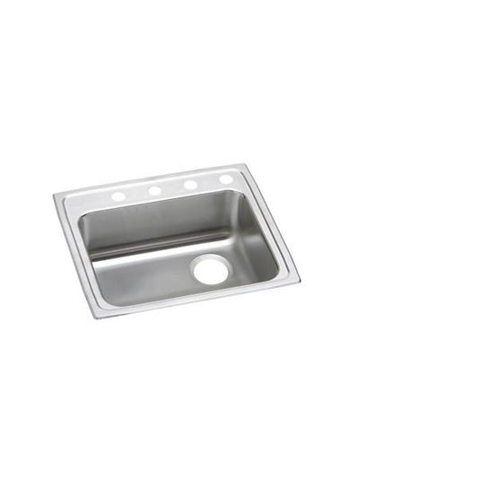 Elkay LRAD221955R Lustertone® Classic Stainless Steel 22" x 19-1/2" x 5-1/2" Single Bowl Drop-in ADA Sink