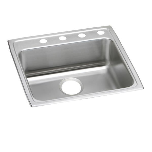 Elkay LRAD222255 Lustertone® Classic Stainless Steel 22" x 22" x 5-1/2" Single Bowl Drop-in ADA Sink
