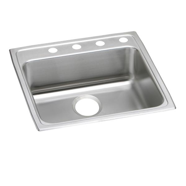 Elkay LRAD222250 Lustertone® Classic Stainless Steel 22" x 22" x 5" Single Bowl Drop-in ADA Sink